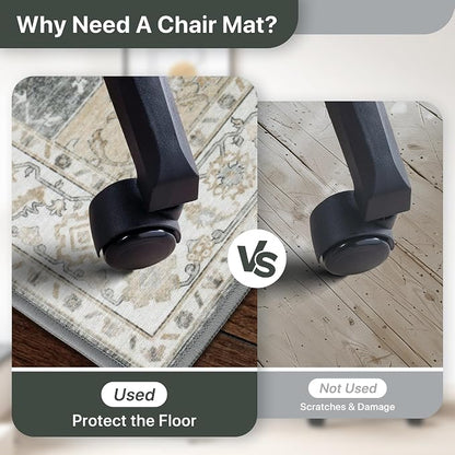 36"x48" Office Chair Mat for Hardwood Tile Floor, Under Desk Carpet Protector - Image 4
