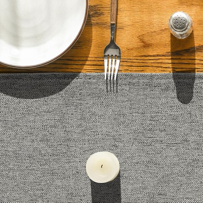Artoid Mode Light Grey Table Runner, Seasonal Washable Kitchen Dining Table - Image 8