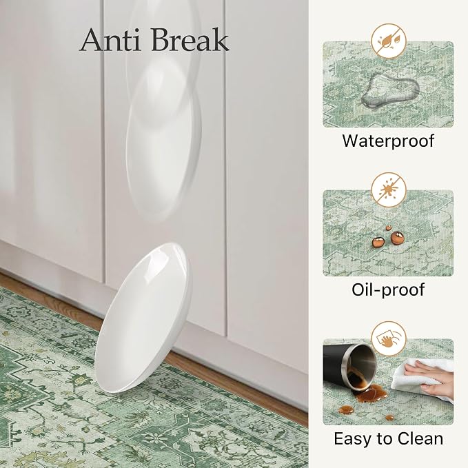 GENIMO Kitchen Mats for Floor 2PCs, Washable Anti Fatigue Mat for Cushioned - Image 5