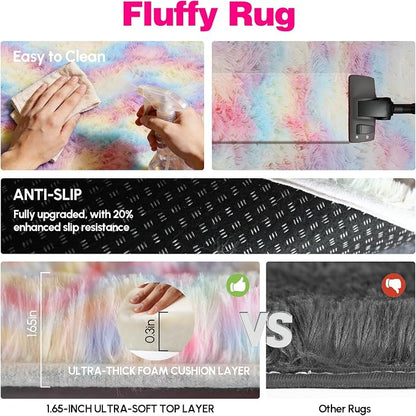 Large 9x12 Area Rug for Living Room, Soft Shag Rugs for Bedroom, Non-Slip Ultra - Image 5