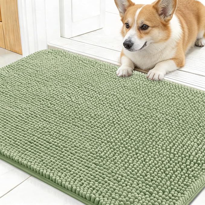 OLANLY Dog Door Mat for Muddy Paws 30x17, Absorbs Moisture and Dirt, Absorbent by OLANLY