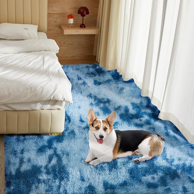 Ultra Soft Rug for Living Room, 6X9 Fluffy Shag Area Rug for Bedroom, Modern - Image 8