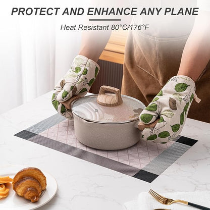 Placemats Set of 6 Washable Indoor | Outdoor Vinyl Place Mats - Image 4