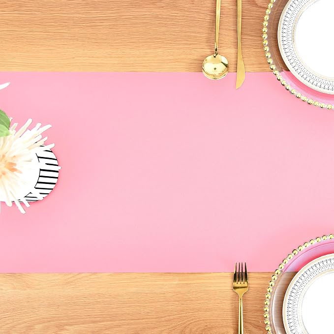 Wolkemer Farmhouse Pink Table Runner Small Short Table Runners 36 Inches | - Image 8