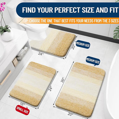 OLANLY Bathroom Runner Rugs Mat 47x20, Extra Soft Absorbent Microfiber Bath Rug - Image 2