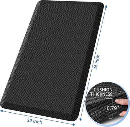 Mattitude 4/5 Inch Thick Kitchen Mat Cushioned Anti-Fatigue Floor Mat Water - Image 2