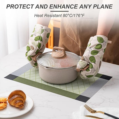 Placemats Set of 4 Washable Indoor | Outdoor Vinyl Place Mats - Image 4