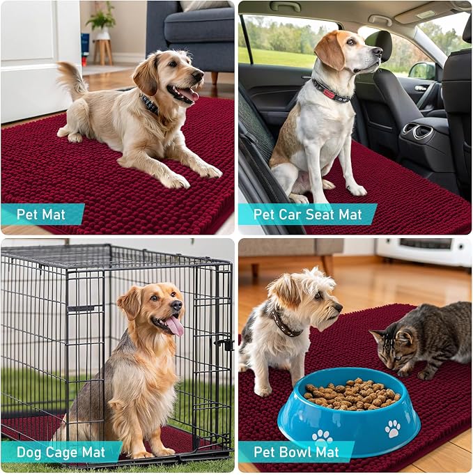 OLANLY Dog Door Mat for Muddy Paws 44x32, Absorbs Moisture and Dirt, Absorbent - Image 7