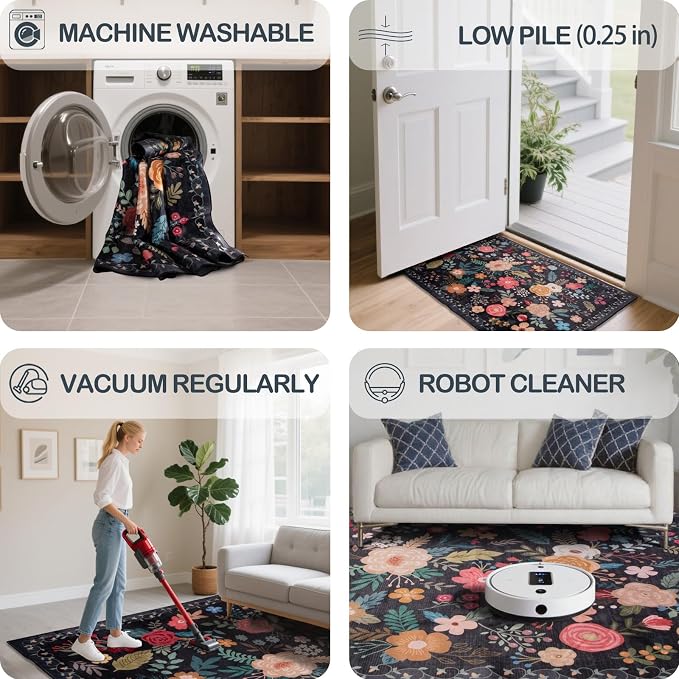 Extra Large 10x14 Area Rug for Living Room, Washable Rugs for Dining Room - Image 6