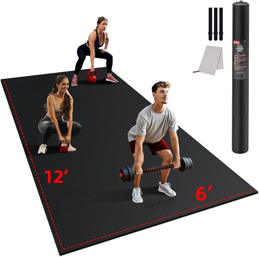GymCope Large Exercise Mat for Home Workout, by GymCope