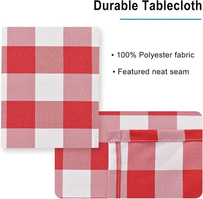 Checkered Tablecloth Square, 30 x 30 Inch - Image 4