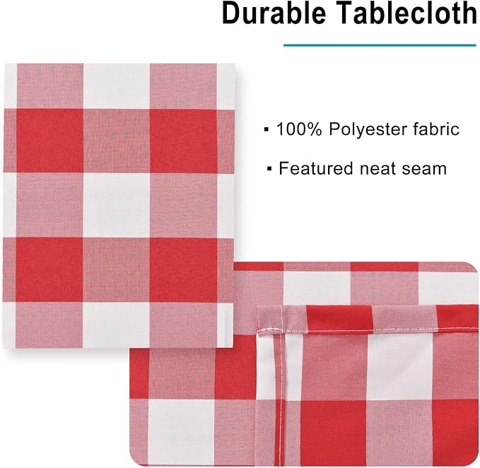Checkered Rectangle Tablecloth - Image 4