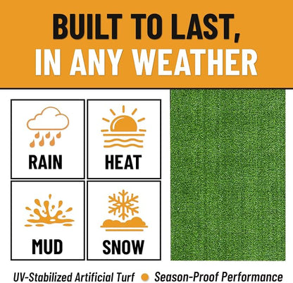 Ottomanson Artificial Turf Lite 94" x 16', Fake Grass Carpet - Image 5