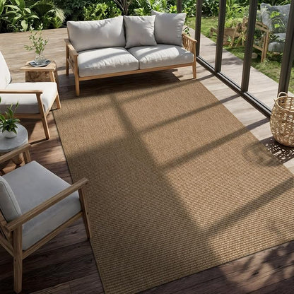 CAMILSON Easy Jute Rug 6x9, Indoor Outdoor Natural Color Farmhouse Area Rugs - Image 9