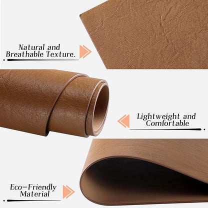 Faux Leather Placemats for Dining Table Set of 6, Edge-Sealed PU Leather Table - Image 7