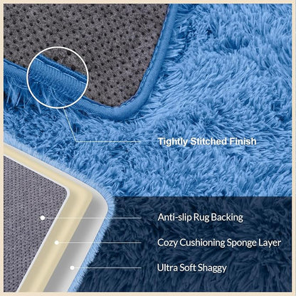 Mugorn 4x6 Rugs for Living Room, Soft Carpet Shag Kids Rug - Image 2