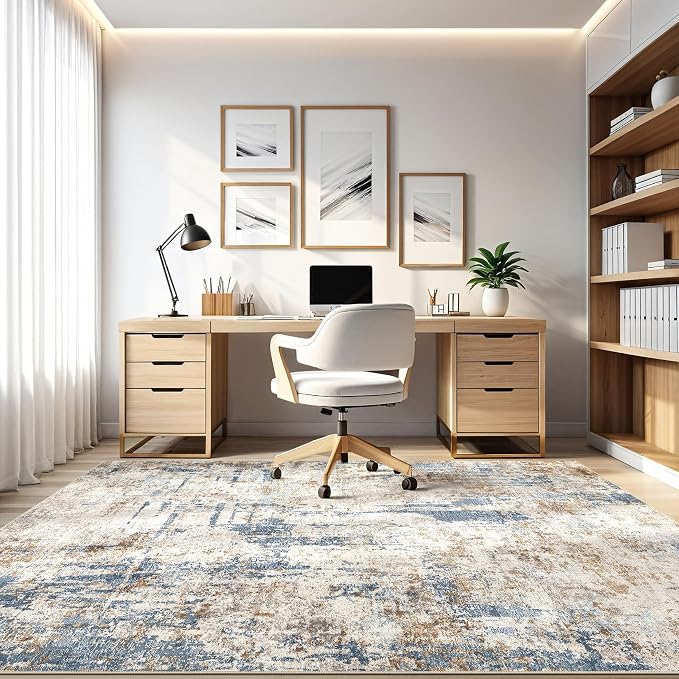 7x10 Area Rug Living Room: Washable Large Abstract Modern Soft Rugs Stain - Image 8