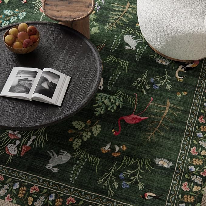 Machine Washable Rug for Living Room: 9x12 Area Rugs for Bedroom Stain - Image 3