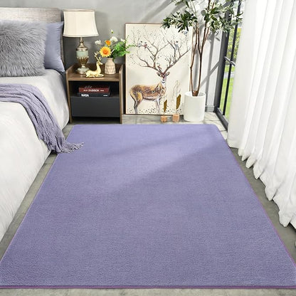 Amearea Large Modern Area Rugs for Bedroom Living Room, 5x8 Feet Purple - Image 2