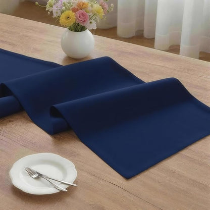 MEANMOY Navy Blue Table Runner 108 Inches Long Waterproof Table Runners | - Image 3