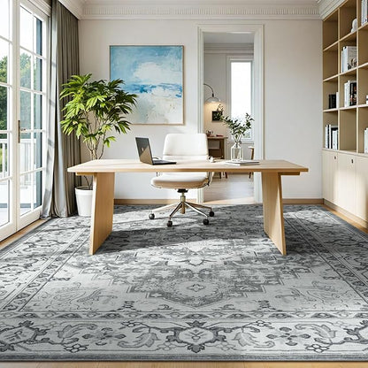 Lessymo 7 x 10 Area Rugs for Living Room- Machine Washable Area Rugs Boho Faux - Image 8