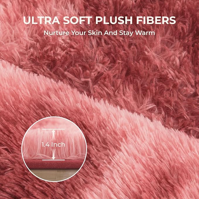 Litanika 8x10 Fluffy Shag Faux Fur Area Rug - Image 5