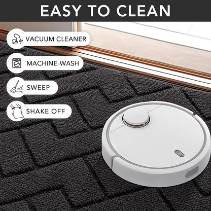 hicorfe Indoor Door Mat, Non Slip Door Mats, Absorbent Resist Dirt Entrance - Image 6