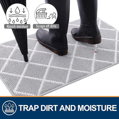 Finchitty Indoor Door Mat, Dirt Resistant and Absorbent, Low-Profile, Washable - Image 2