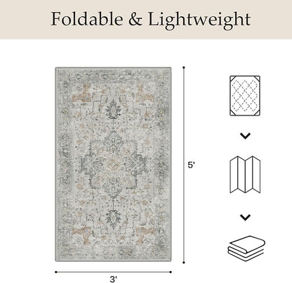 GENIMO Outdoor & Indoor Area Rug 3'x 5', Waterproof, Non-Shedding, Easy Cleaning - Image 2