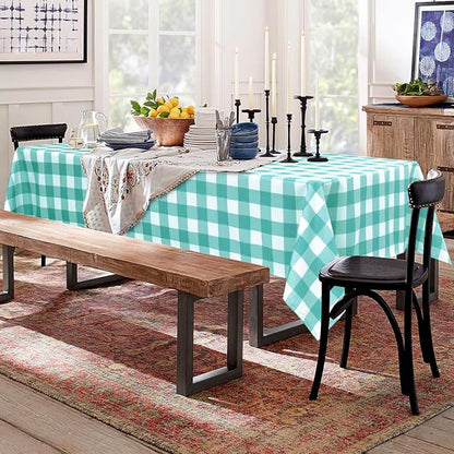 60 x 120 Inch Checkered Tablecloth Rectangle - Image 2