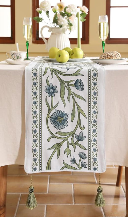 Designer French Linen Long Table Runner, Dining Table, Kitchen Decor, - Image 5