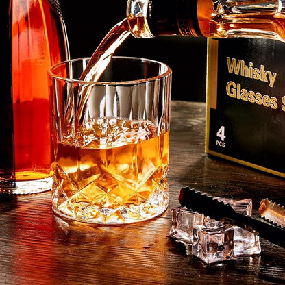 GLASKEY Whiskey Glasses Set of 4, Rock Glasses, 11 oz Lead-Free Crystal Bourbon - Image 8