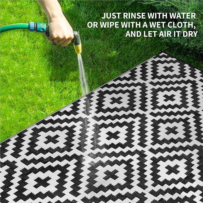 Outdoor Patio Plastic Straw Rug - Image 5