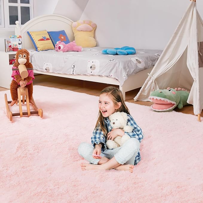 Ultra Soft Rug for Living Room, 6X9 Fluffy Shag Area Rug for Bedroom, Modern - Image 8