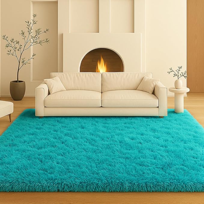 8x10 Area Rugs Living Room, Large Plush Fluffy Bedroom Carpet, Non-Slip - Image 8