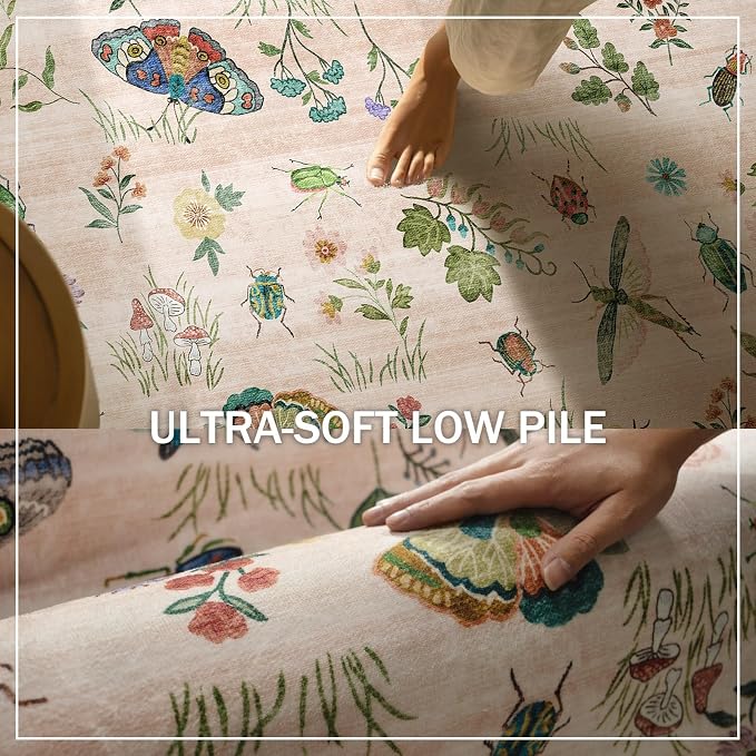Machine Washable Rugs for Living Room: 6x9 Area Rugs Bedroom Rug Stain - Image 5