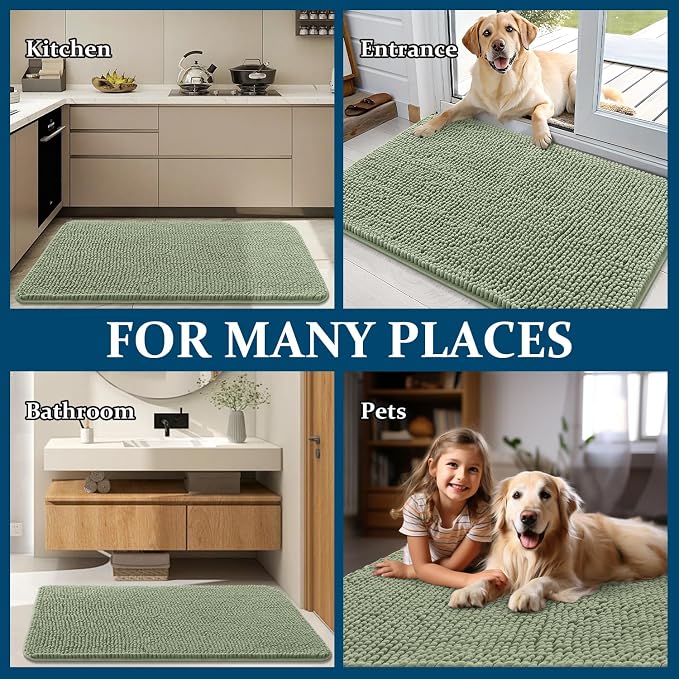 OLANLY Dog Door Mat for Muddy Paws 32x20, Absorbs Moisture and Dirt, Absorbent - Image 8