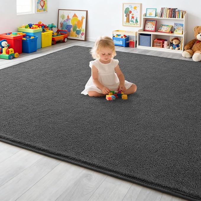 5x7 Feet Grey Area Rugs for Bedroom, Indoor Washable Memory Foam Rug for Living - Image 7