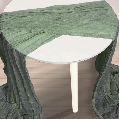 1 Pack Sage Green Cheesecloth Table Runner 35x120 Inch 10Ft Rustic Gauze Cheese - Image 3