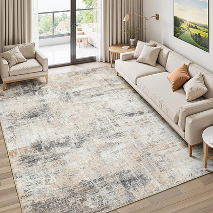 Lofus 6x9 Area Rug for Living Room, Neutral Modern Washable Carpet for Bedroom by Lofus