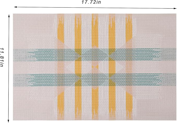 Placemats Set of 6 Washable Indoor | Outdoor Vinyl Place Mats - Image 2