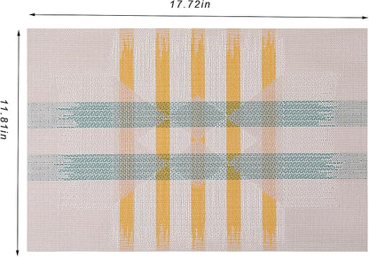 Placemats Set of 4 Washable Indoor | Outdoor Vinyl Place Mats - Image 2