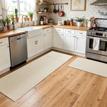 Faux Jute Hallway Runner Rug 2'x8', Washable & Non-Slip, No Odor. Farmhouse - Image 5