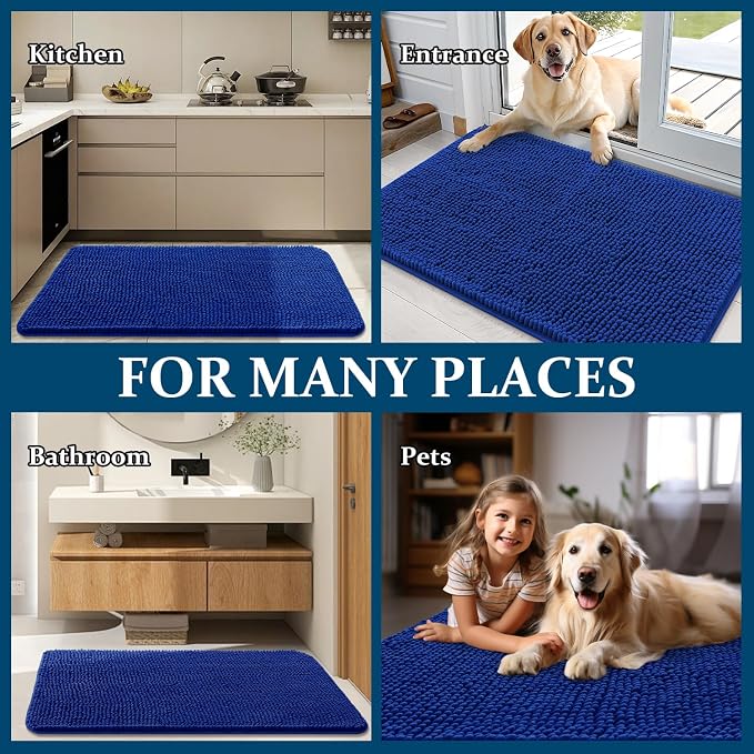 OLANLY Dog Door Mat for Muddy Paws 59x35, Absorbs Moisture and Dirt, Absorbent - Image 8