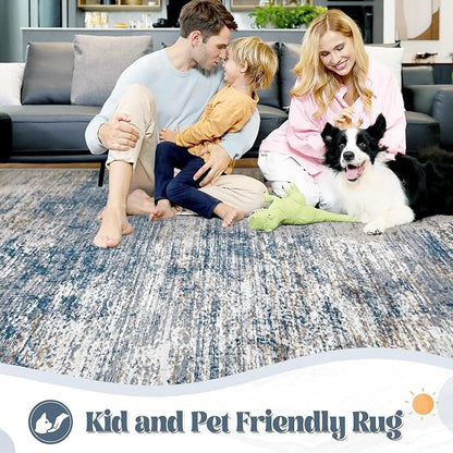 XLUEZ 6x9 Area Rugs for Living Room, Washable Modern Abstract Large Area Rug - Image 3