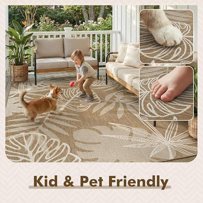 MontVoo-Outdoor Rug-Patio Rug 5x7 ft Polypropylene Indoor Outdoor Rugs Outdoor - Image 6