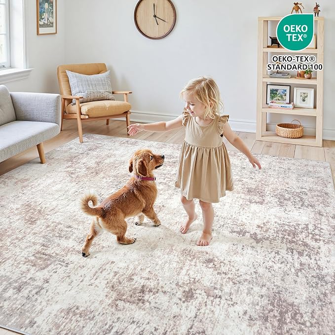 Area Rugs 5x7 Living Room: Large Soft Washable Rug Modern Abstract Anti-Skid - Image 4