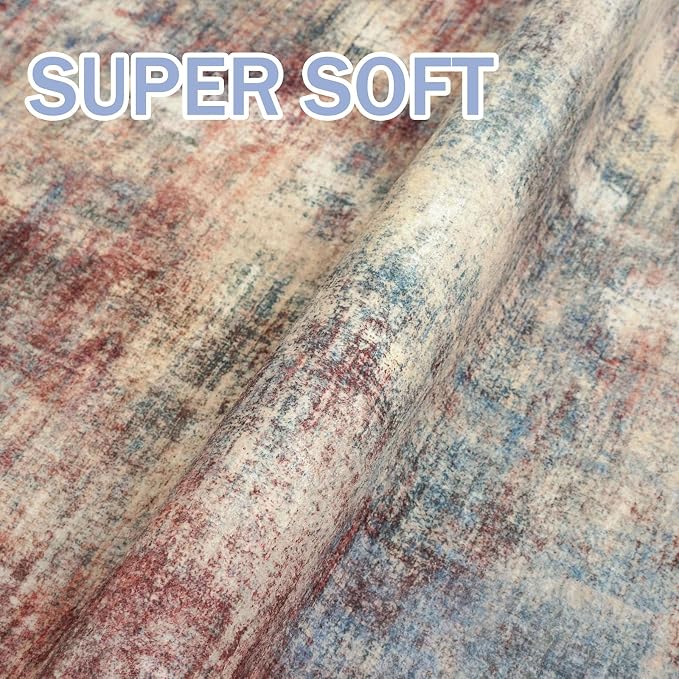 IOHOUZE Abstract Runner Rug 3x6 Ft Washable Runners - Image 6