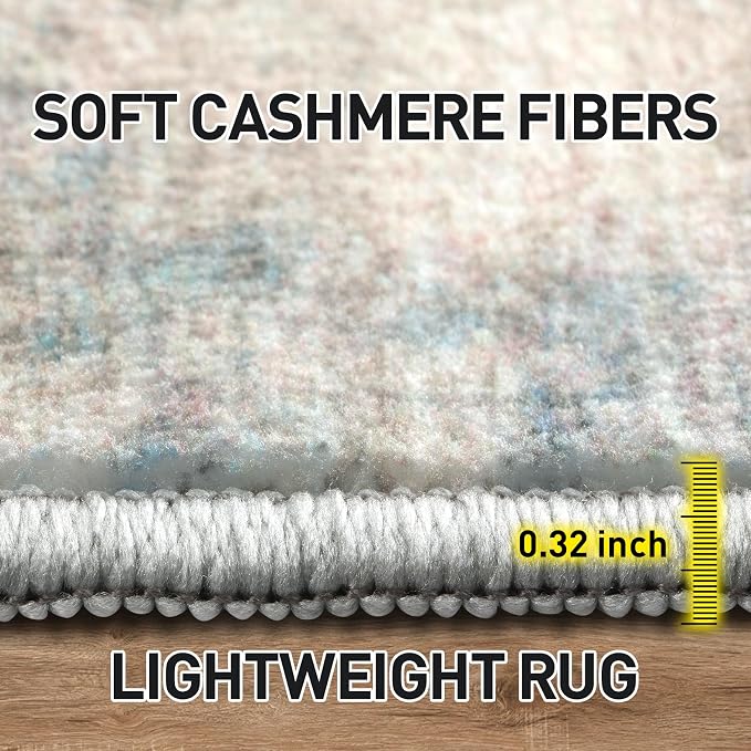 9x12 Area Rugs Washable Rug: Modern Abstract Living Room Rug Soft Anti-Skid - Image 6