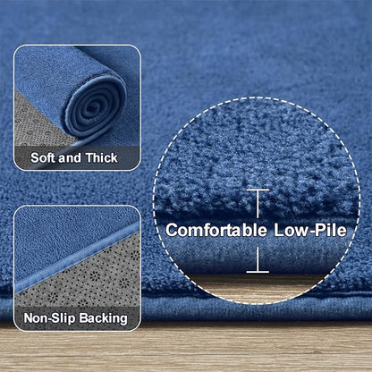 Amearea 5x5 Square Area Rugs for Bedroom Living Room, Modern Blue Thickened - Image 3